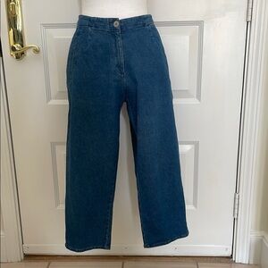 Emma James Vintage Classic Blue Denim Capris. Y2K. Size 8